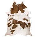 Miniatyrbild 1 av 5: Matta Artificial Cowhide, Ko G5069-2 vit brun läder, 155x195 cm