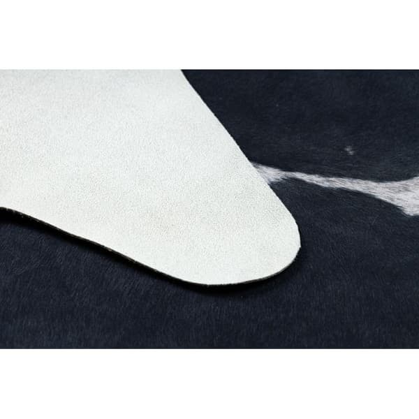 Matta Artificial Cowhide, Cow G5070-3 svart vit Leather, 155x195 cm