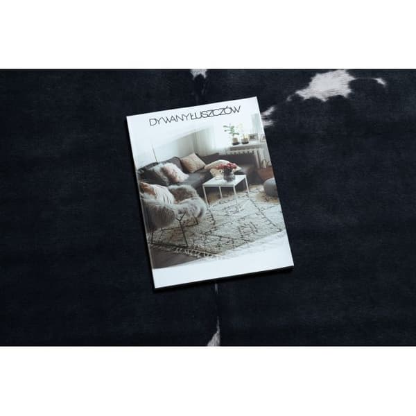 Matta Artificial Cowhide, Cow G5070-3 svart vit Leather, 155x195 cm