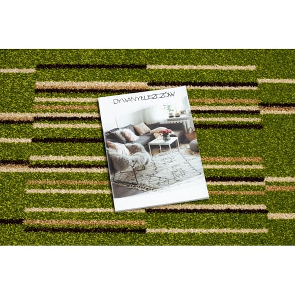 Fortovet HEAT-SET FRYZ NELI grønt 60 cm, 60x550 cm