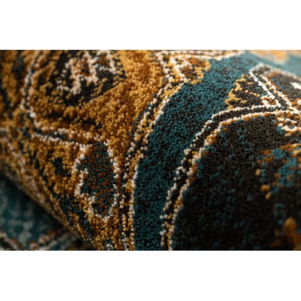 Ullmatta POLONIA Astoria orientalisk, etnisk cognac beige, 235x350 cm