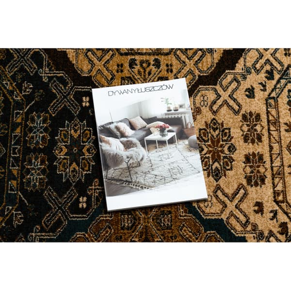 Ullmatta POLONIA Astoria orientalisk, etnisk cognac beige, 235x350 cm