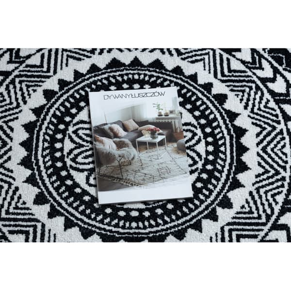 Tæppe FUN Napkin serviet hjul - sort, cirkel 160 cm