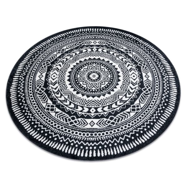 Tæppe FUN Napkin serviet hjul - sort, cirkel 160 cm