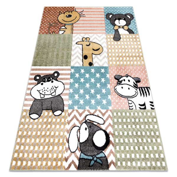 Matto FUN Pets lapsille, eläimet multi, 180x270 cm