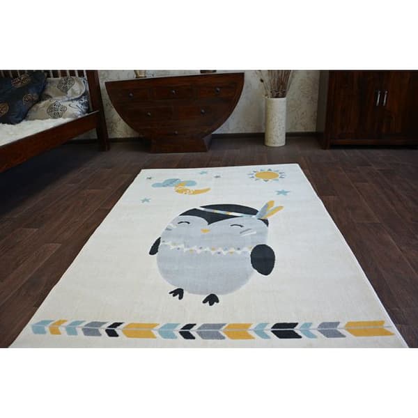 Matto PASTEL 18401/062 - PingviiniEK kerma, 120x170 cm