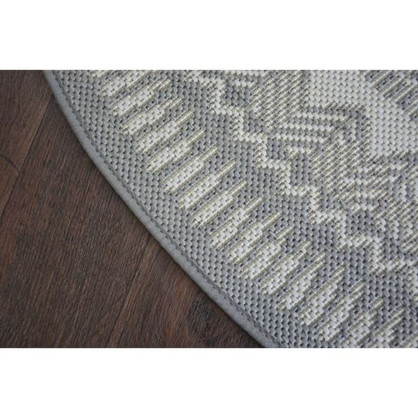 Matta runda FLAT 48695/637 SISAL - stained glass, cirkel 120 cm
