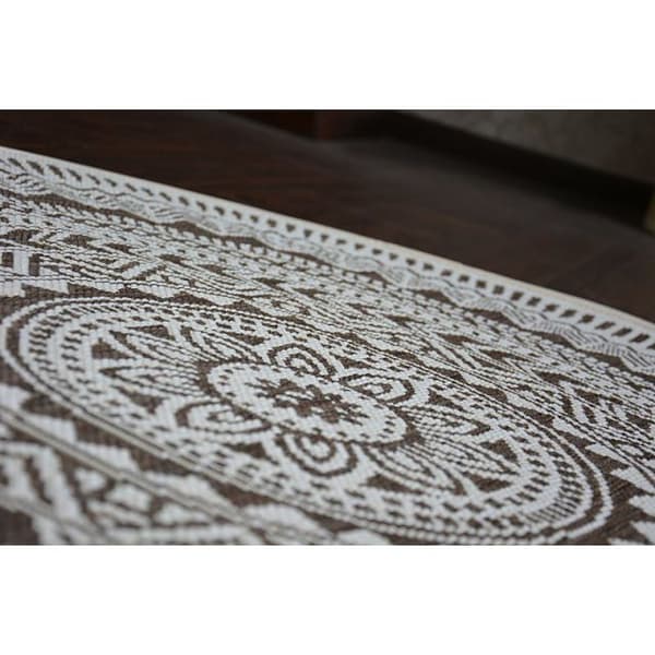 Matta runda FLAT 48695/768 SISAL - stained glass, cirkel 120 cm