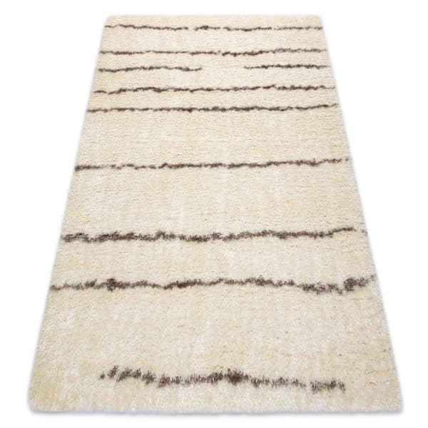 Matta FLUFFY 2371 shaggy bälten - kräm / beige, 120x170 cm