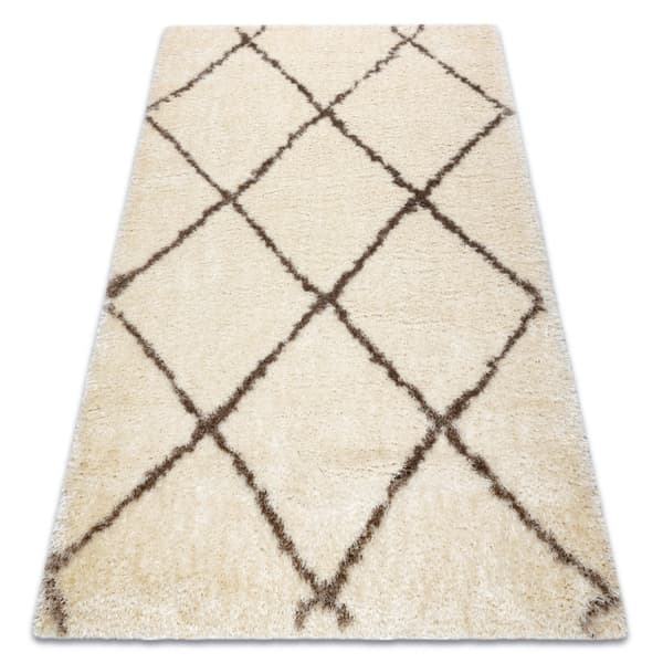 Matta FLUFFY 2373 shaggy spalje - kräm / beige, 180x270 cm