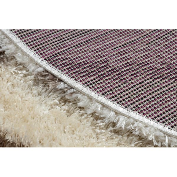 Matto FLUFFY 2373 pyörä shaggy säleikkö kerma / beige, cirkel 160 cm