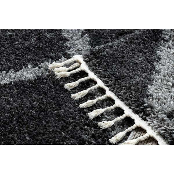 Matta UNION 3482 spalje grå Fringe Berber marockansk shaggy, 160x220 cm