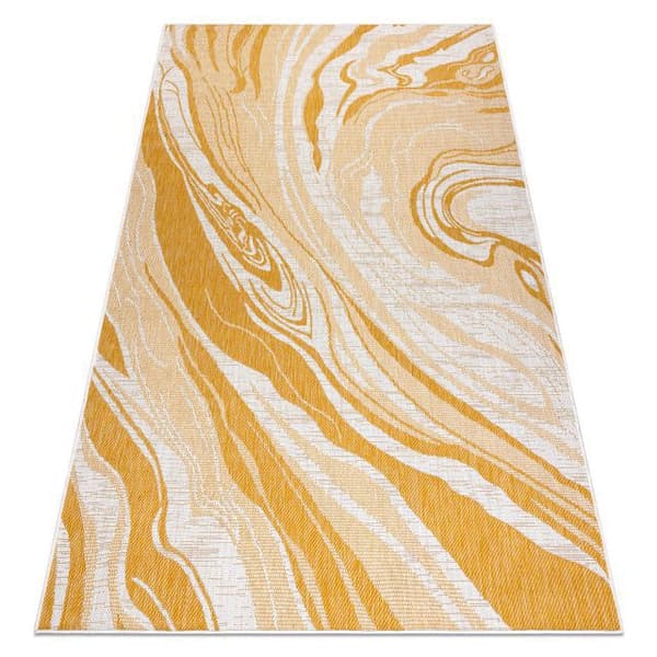 Sisaltæppe SISAL SION marmor 22169 płaskie tkanie ecru / gul /  beige, 180x270 cm