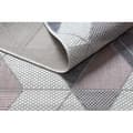Miniatyrbild 4 av 5: Matta SISAL SION Geometric, Triangles 3006 Flat vävd ecru / rosa, 120x170 cm