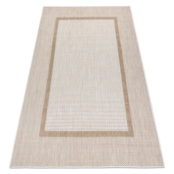 Matta SISAL SION Ram 21782 Platt vävd ekru / beige, 180x270 cm