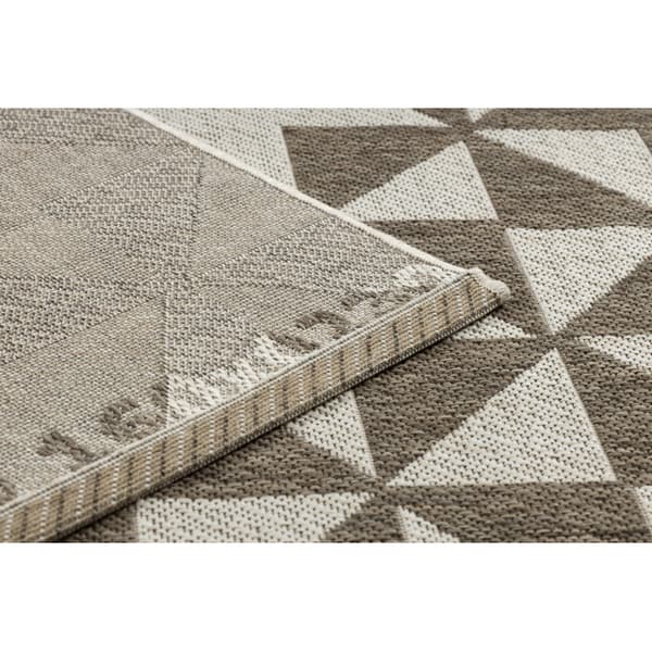MATTA SIZAL FLOORLUX 20489 champagne / taupe TRIANGLER, 160x230 cm