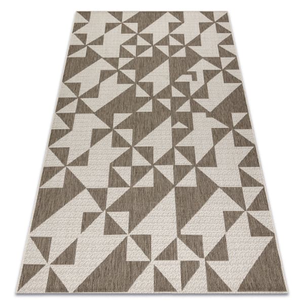 MATTA SIZAL FLOORLUX 20489 champagne / taupe TRIANGLER, 160x230 cm