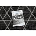 Miniatyrbild 3 av 5: MATTA SIZAL FLOORLUX 20508 svart / silver TRIANGLER, 200x290 cm