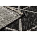 Miniatyrbild 4 av 5: MATTA SIZAL FLOORLUX 20508 svart / silver TRIANGLER, 200x290 cm