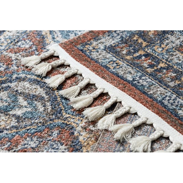Matto moderni BELLE BG60A ruskea / vaaleanpunainen Tupsut , 200x290 cm