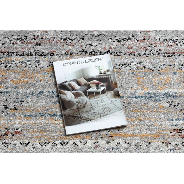 Modern matta BELLE BN25A beige / blå Fringe, 160x220 cm