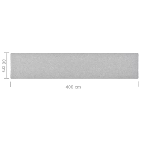 vidaXL Gångmatta ljusgrå 80x400 cm