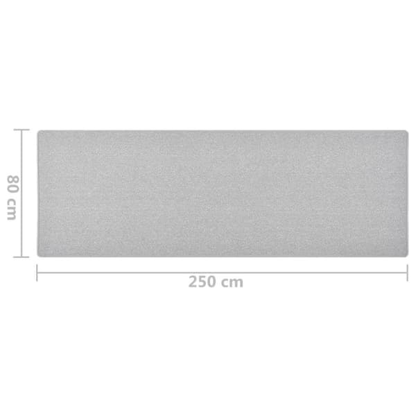 vidaXL Gångmatta ljusgrå 80x250 cm