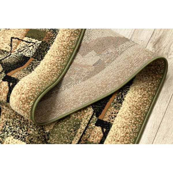Löpare BCF IMPRESJA olive 90 cm, 90x650 cm