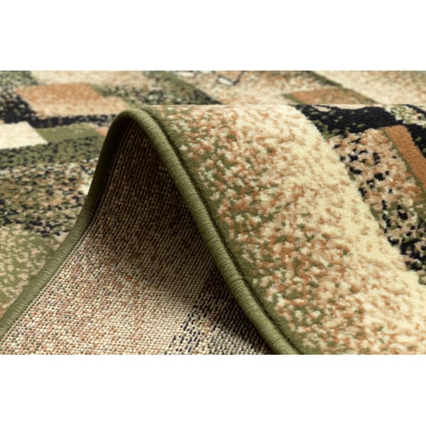 Löpare BCF IMPRESJA olive 90 cm, 90x650 cm
