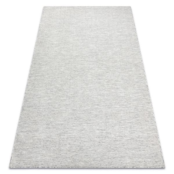 Matta SISAL PATIO 3077 ruter Flatvävd grå / beige, 78x150 cm