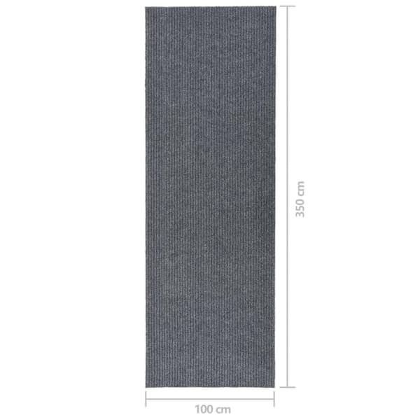 vidaXL Gångmatta 100x350 cm grå