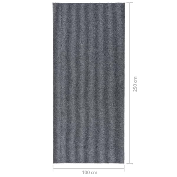 vidaXL Käytävän kuramatto 100x250 cm harmaa