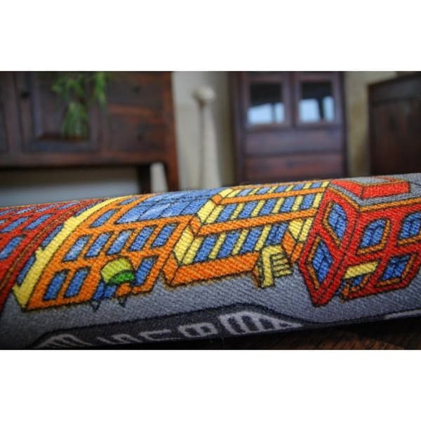 Matta cirkel STREETS BIG CITY , cirkel 133 cm