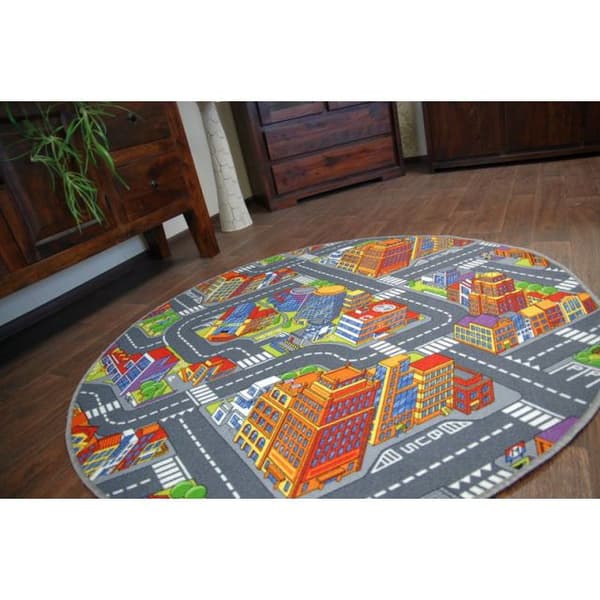 Matta cirkel STREETS BIG CITY , cirkel 133 cm