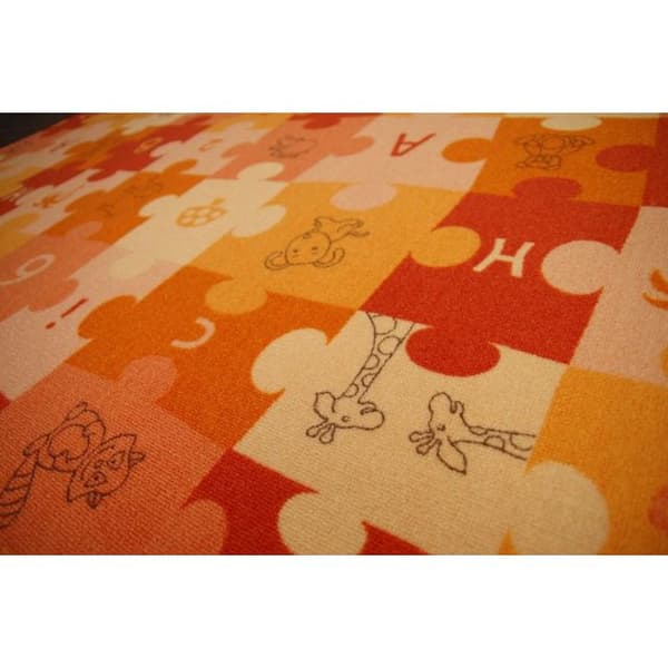Lasten Matto PUZZLE oranssi , 100x250 cm