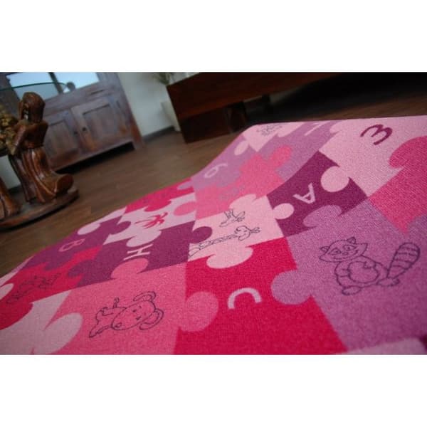 Lasten Matto PUZZLE violetti pyörä, cirkel 150 cm