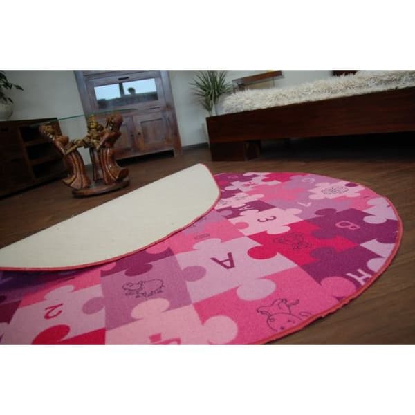 Lasten Matto PUZZLE violetti pyörä, cirkel 133 cm