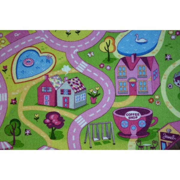 Matta, runda SWEET TOWN, cirkel 100 cm