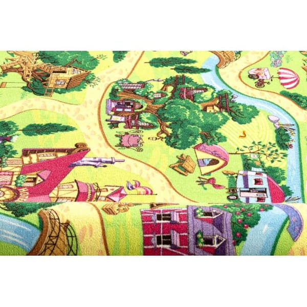 Tæppe børns CANDY TOWN til børn, gader, bygd, vej, 100x200 cm