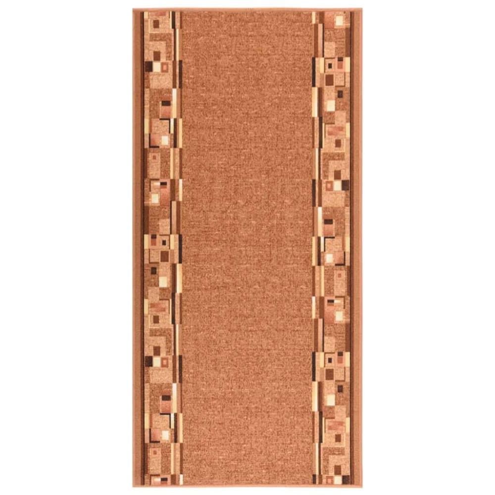 vidaXL Gångmatta brun 67x150 cm halkfri