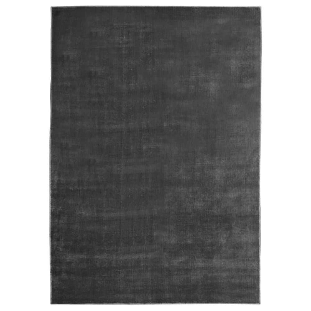 vidaXL Tvättbar matta vikbar antracit 140x200 cm polyester