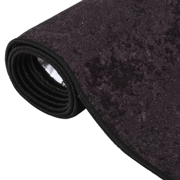 vidaXL Matta tvättbar 190x300 cm antracit halkfri