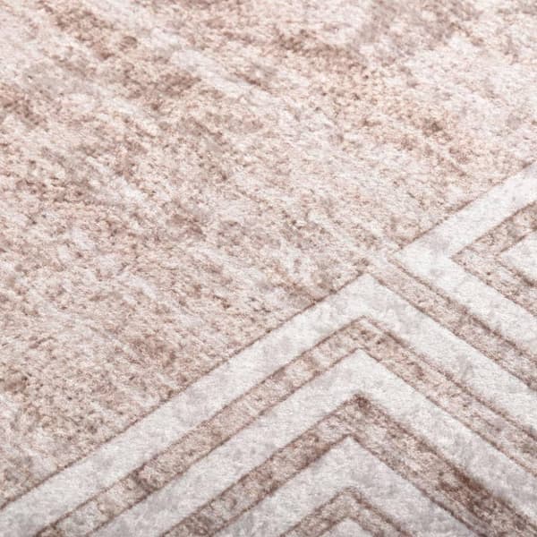 vidaXL Matta tvättbar 120x180 cm beige halkfri