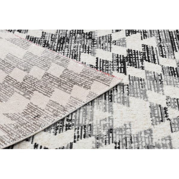Modern matta MUNDO D7461 diamanter 3D utomhus grå / beige, 180x270 cm