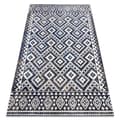 Miniatyrbillede 1 af 5: Moderne tæppe MUNDO E0561 diamanter, zigzag 3D udendørs blå / beige, 80x250 cm