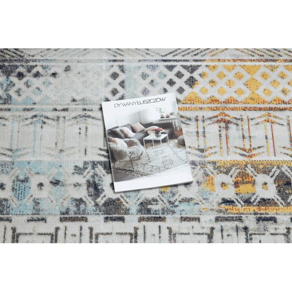 Moderne tæppe MUNDO E0591 etnisk boho udendørs beige, 160x220 cm