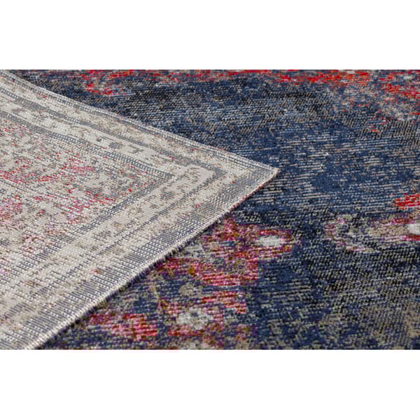 Modern matta MUNDO E0551 prydnad, ram vintage utomhus röd / svart, 140x190 cm