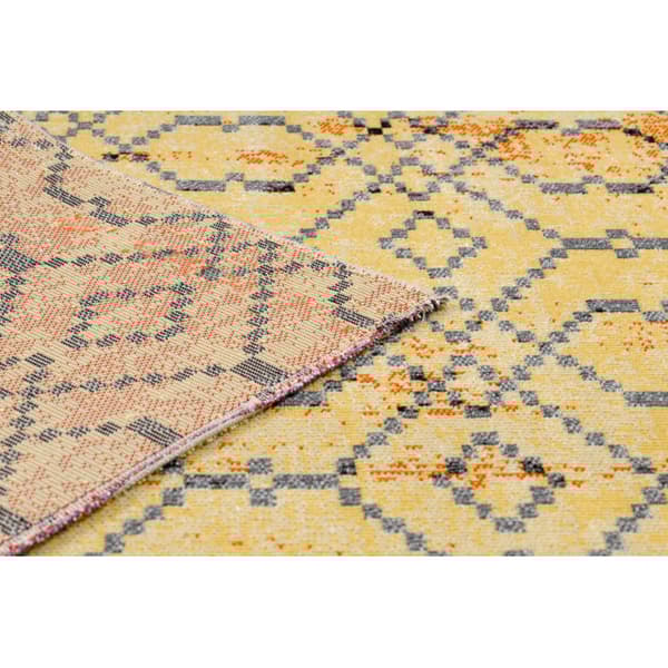 Modern matta MUNDO D5751 glamour utomhus orange / svart, 200x290 cm