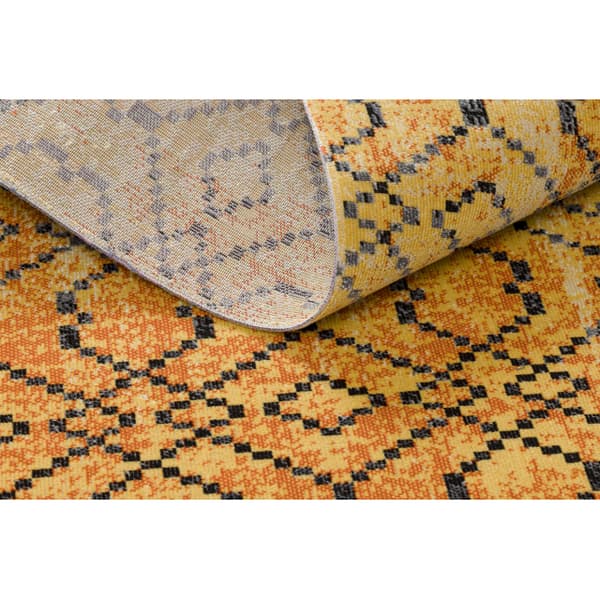 Modern matta MUNDO D5751 glamour utomhus orange / svart, 200x290 cm