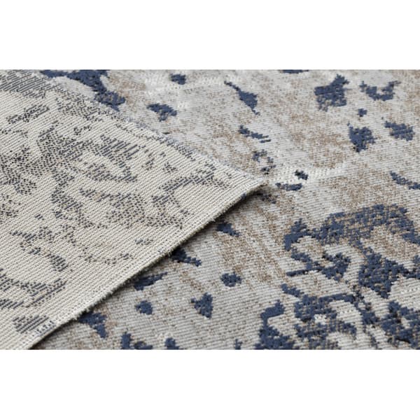 Moderni matto MUNDO E0681 ornamentti, runko vintage ulkona beige / musta, 80x150 cm